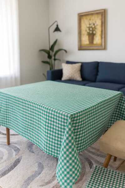 ÖZDAĞ HOME CONCEPT 170X170 Pöti Checkered Tablecloth – Suitable for Daily Use...