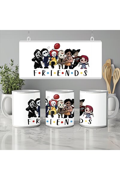 Beramussa كوب بتصميم شخصيات الرعب من فريندز - مجموعة شخصيات أفلام الرعب المرحة