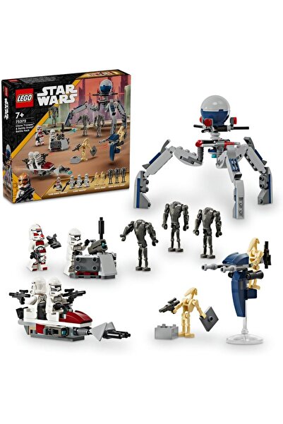 LEGO Star Wars Clone Trooper & Battle Droid Battle Pack (75372) - Tripod Battle Droid, Defense Hub &