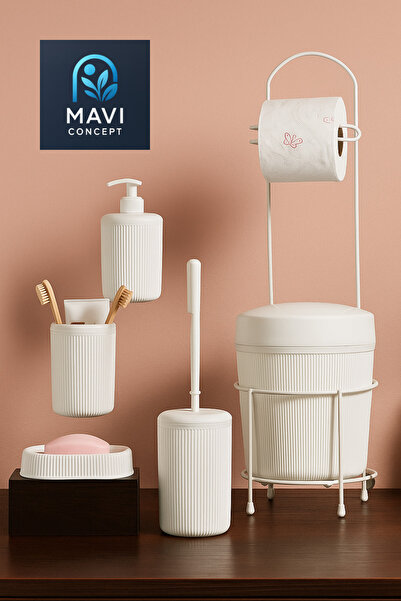 MAViHOME Lüks Şık 6’lı Banyo Seti