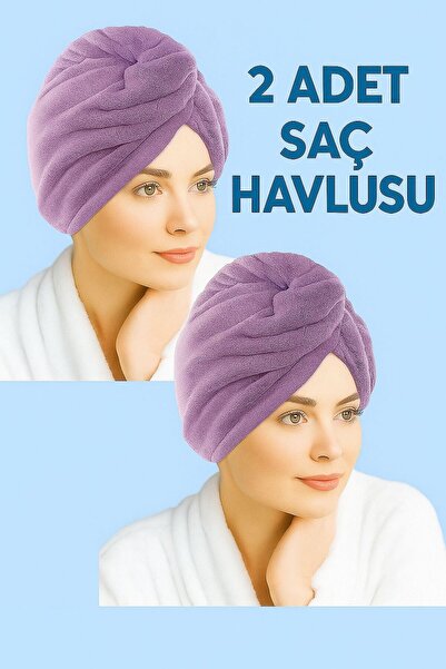 Mela Home Pachet de 2 prosoape pentru păr/prosoape pentru oaspeți, cu uscare rapidă, cu nasturi, textura moale din microfibră - Prosoape pentru oaspeți