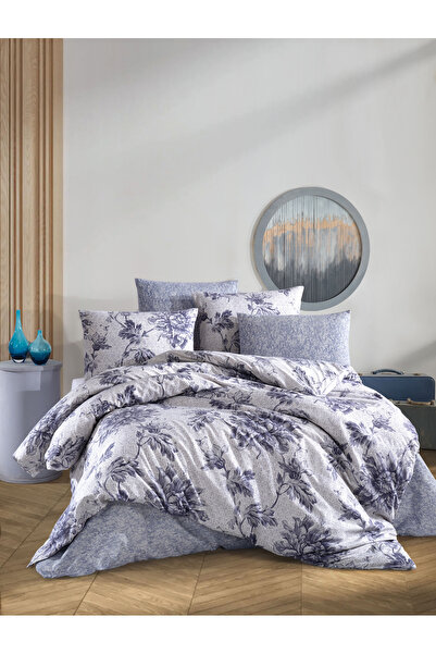 PERLE MAİSON طقم غطاء لحاف مزدوج من بيرليمايسون 'روزاليا الأزرق'