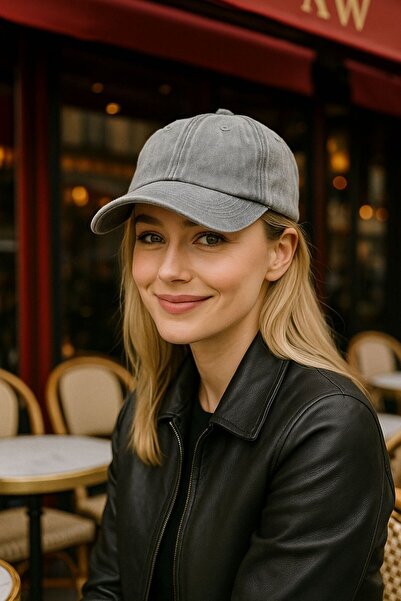 FELLMENS Gray Vintage Cotton Women's Cap Hat