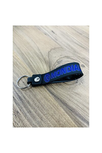 İŞCAN MOTOR MONDİAL BASKILI SİLİKON ANAHTARLIK SİYAH-MAVİ