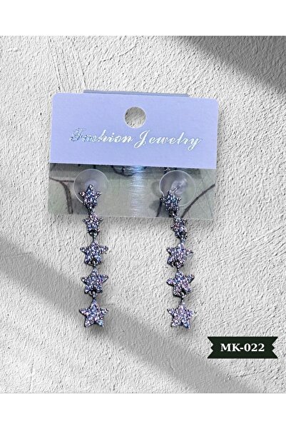 Jevellery Star Row Steel Earrings