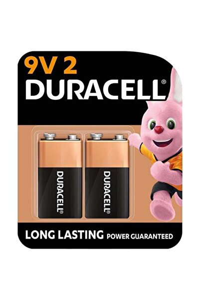 Duracell Type 9V Alkaline Batteries, Pack Of 2