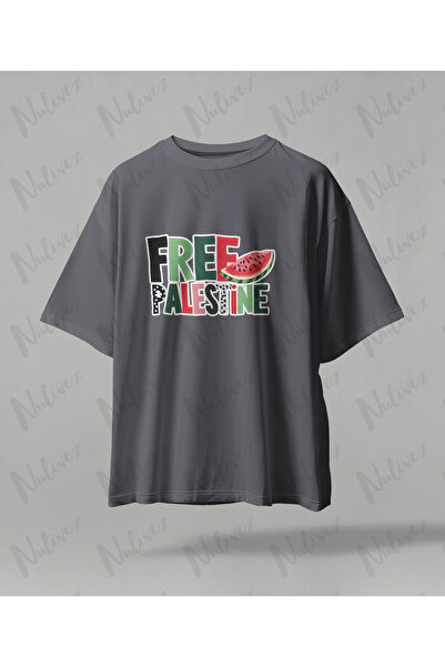 Nulivez Palestine Design Printed High Quality Compact Unisex Oversize T-Shirt