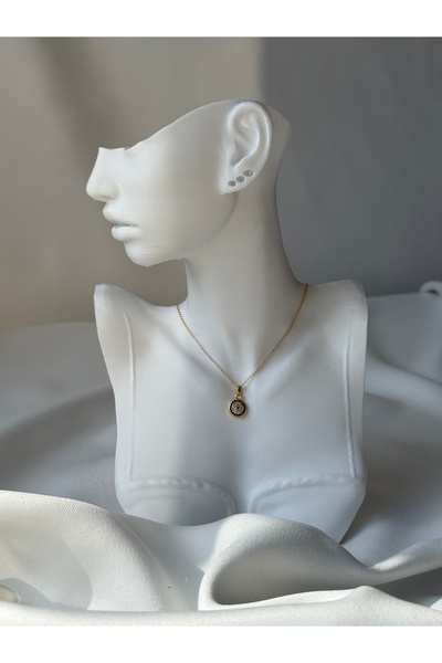 NB STEELORA قلادة حجر الزركون ذهبي