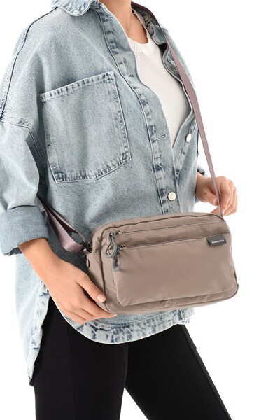 RKY SERENITY Sanmorris Women's 3-Compartment Parachute Fabric Adjustable Crossbody Bag