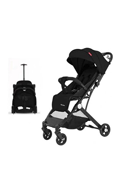 L-Sun Children's sports stroller, compact folding for airplane, with trolley system, C8 black