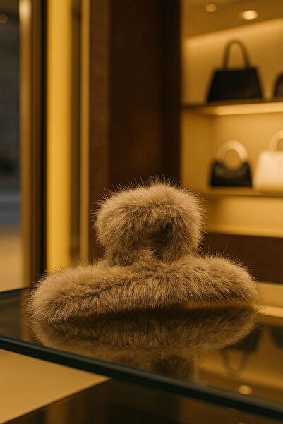 FELLMENS Cataramă pentru femei din pluș cu textura moale de nurcă