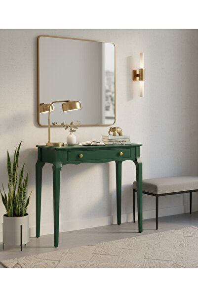 Wooding Mobilya 85 Cm Masif Konik Yeşil Dresuar