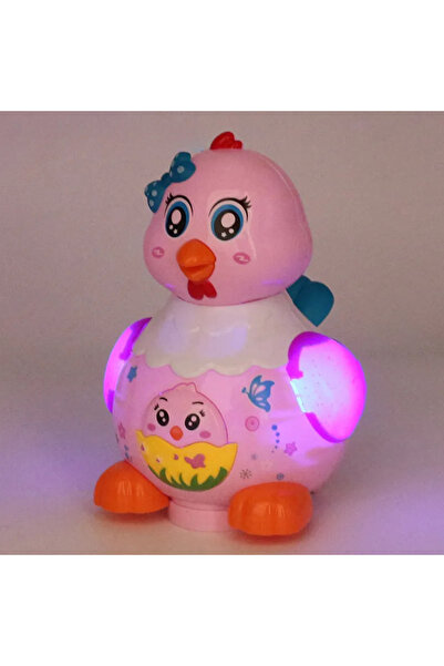 LUDIRO Interactive Toy, Hen Laying Eggs, Sounds and Lights, 3 Eggs Included, Pink, 18x10 Cm, + 3 Years