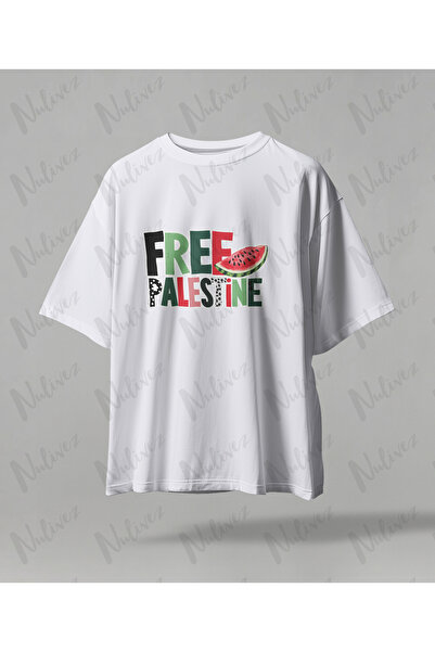 Nulivez Palestine Design Printed High Quality Compact Unisex Oversize T-Shirt