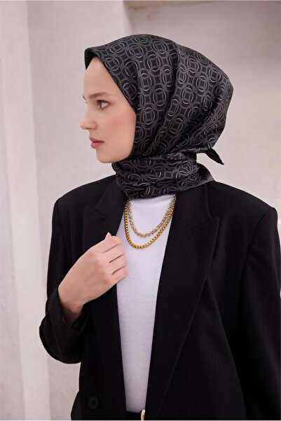 Belli وشاح حريري بنمط هندسي 4215D01 59