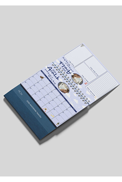 Miona 2026 Yılı- 12 Aylık Akademik Masaüstü Planlayıcılı Takvim - 15X21