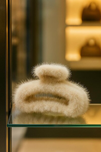 FELLMENS Cataramă pentru femei din pluș cu textura moale bej