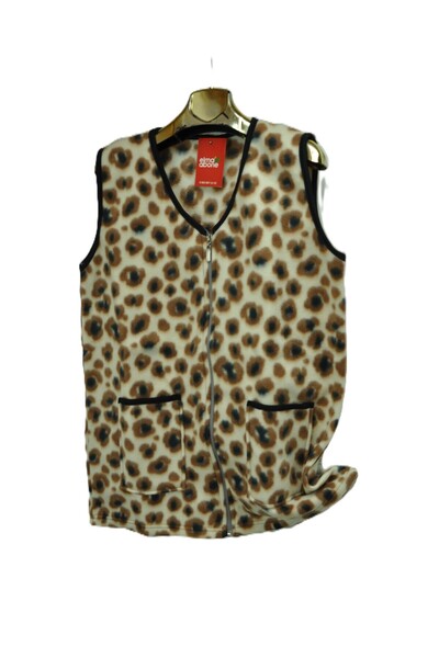 elma abone New Season Plus Size Zippered Fleece Vest