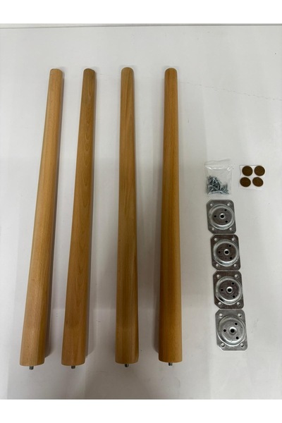 HAMADEX 65 cm Ahşap Masa Ayağı Vernikli