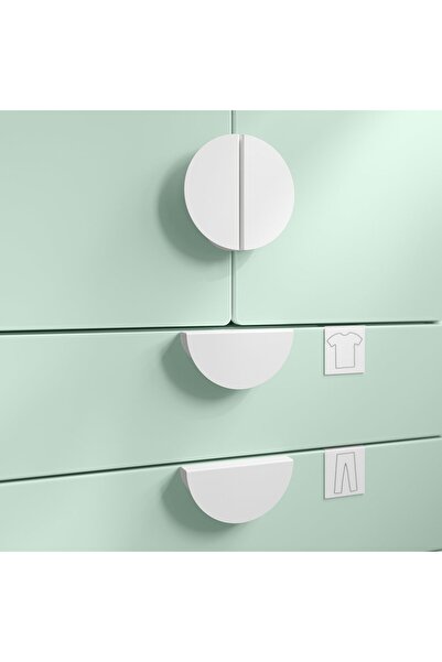 IKEA Handle, white/half-round, 130 mm