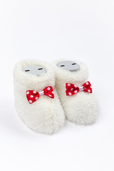 Lui Baby Baby Booties Plush 0/6 Months with Bow