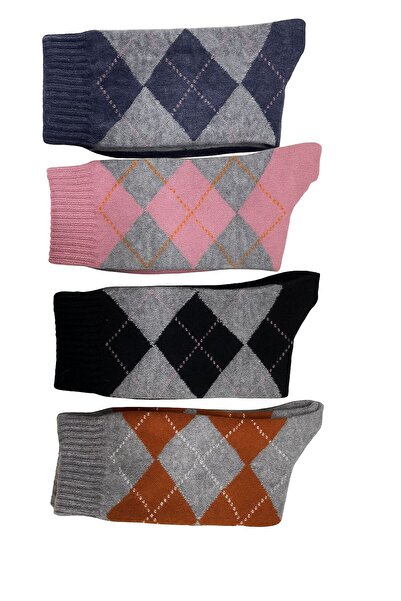 YAADE 4 Pairs of Women's Thick Lambswool Wool Socks