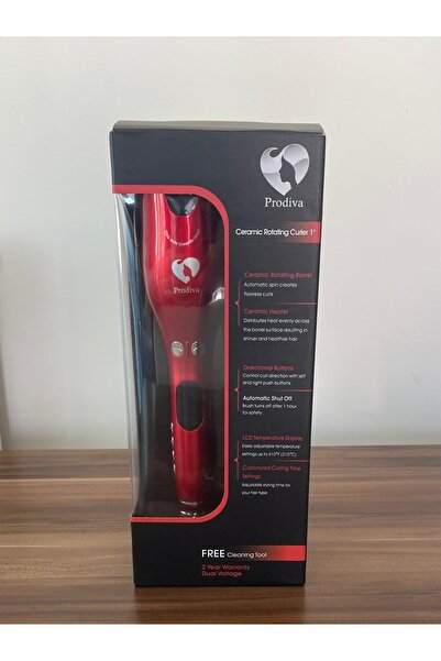 PRODİVA مكواة شعر حمراء على شكل وردة حمراء