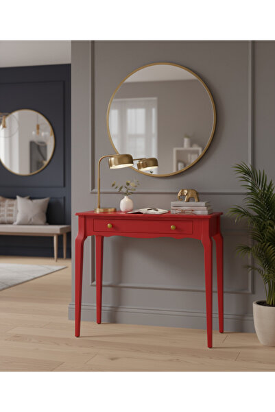 Wooding Mobilya 90 Cm Masif Konik Kırmızı Dresuar