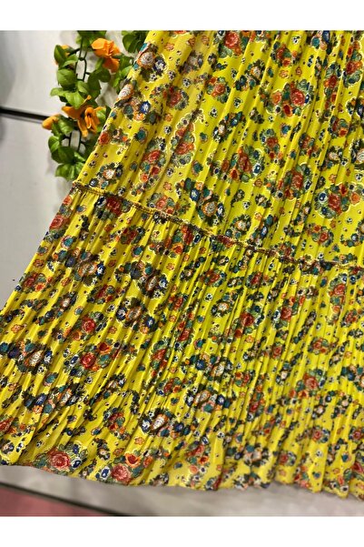 edu collection Patterned Chiffon Skirt with Lining