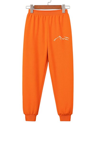 BENROMA بنطلون رياضي للأطفال مطبوع عليه جبال للجنسين