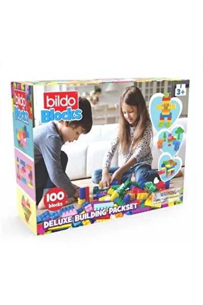 Bildo Multicolored building block set, 100 pieces, unisex, +3 years, 38x12x30cm