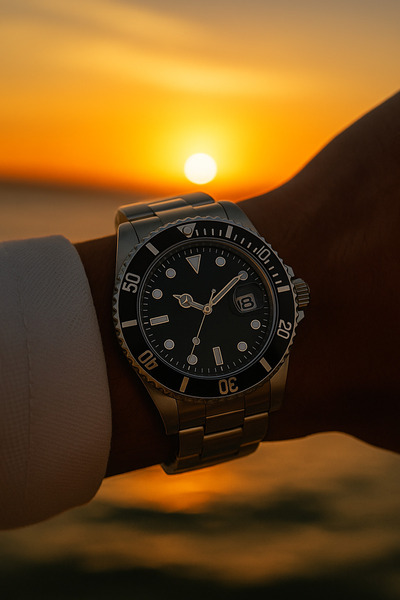 arpat time saat aksesuar Premium Steel, Black Dial with Calendar Men's Watch with Calendar