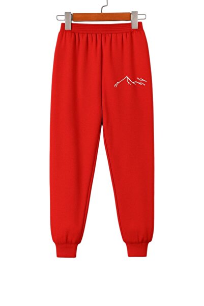 BENROMA بنطلون رياضي للأطفال مطبوع عليه جبال للجنسين