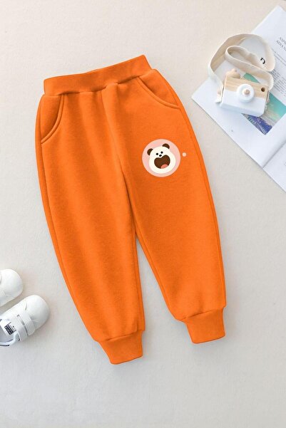 BENROMA Pantaloni de trening unisex pentru copii cu imprimeu PANDA