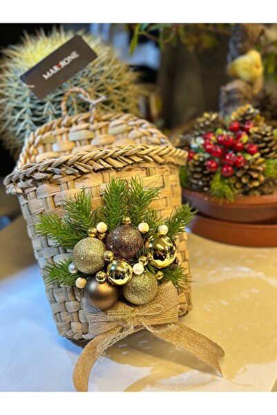 Marrone سلة بريد أنيقة للباب وحامل صحف