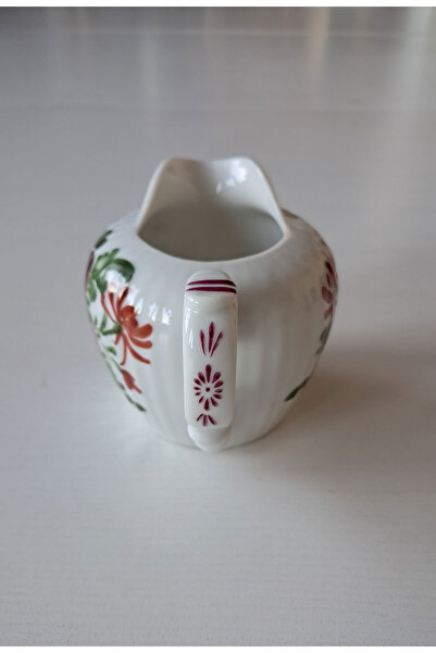 ABBETC Handpainted German Antique Porcelain Milk Jug with Flower Figured Antique Design 120 ml