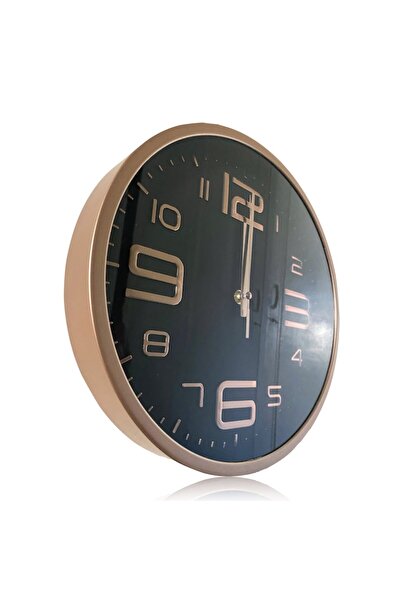 OEM Decorative wall clock, Living room wall clock, kitchen, Silent, Large Golden Clock, 30x30x4 cm