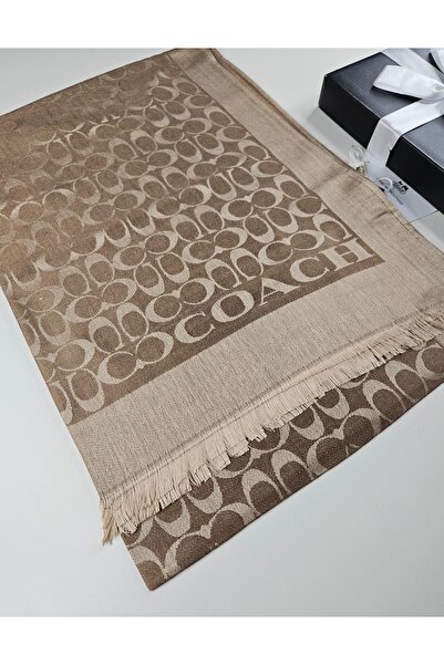 Shiva Scarfs Çift Taraflı C Desen Kaşmir İpek Şal 4 Mevsim Soft Pamuk