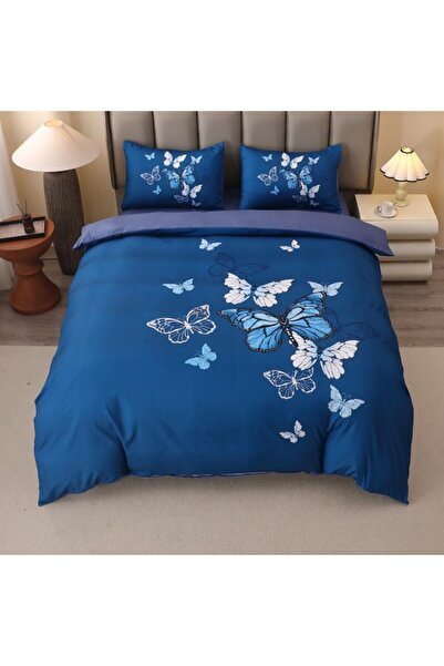 CumparaMisim Lenjerie pat dublu, FINET, Imprimeu Digital 5D cu Fluturi - Iden...