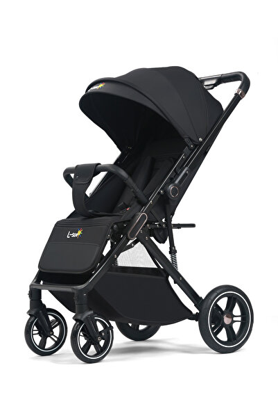 L-Sun Sport stroller Q1, Black, reversible handle, sleep position, foldable, 6-36 months