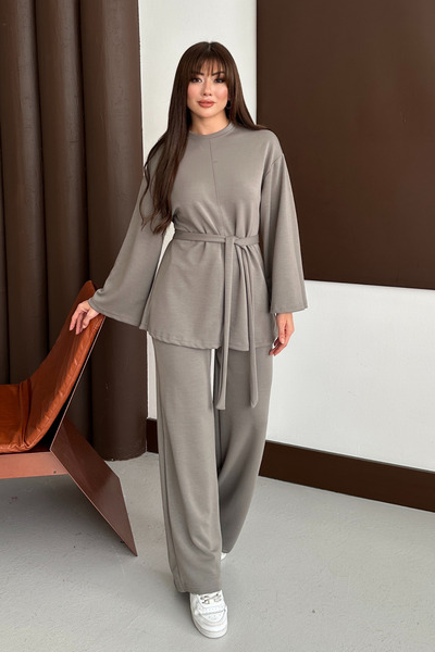 Mogi Butik Premium Women's Modal Fabric Belted Hijab Set 3126