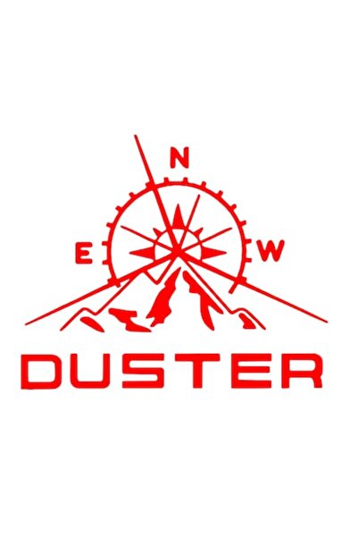 Oracal Set of 2 Duster compass side stickers, 40x32cm, red