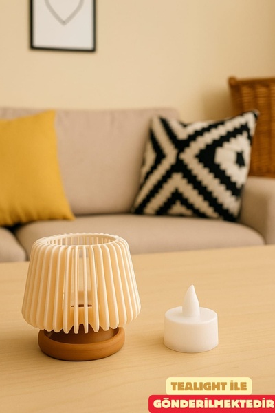 CharmFancy Lumoi Studio - Dekoratif Mini Abajur ve LED Tealight Mum Seti - Lu...