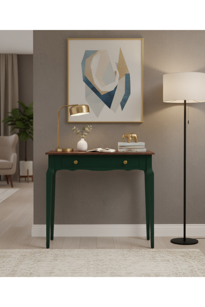 Wooding Mobilya 100 Cm Masif Konik Yeşil Ceviz Dresuar