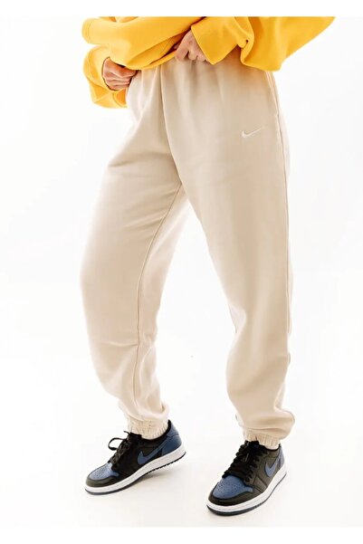 Nike Sportswear Phoenix Fleece High Rise Oversize Kadın Bej Eşofman Altı