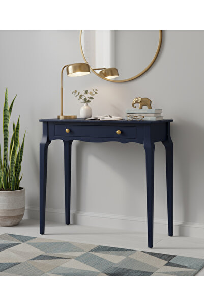 Wooding Mobilya 90 Cm Masif Konik Lacivert Dresuar