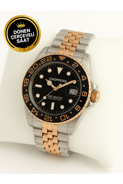 arpat time saat aksesuar Premium Steel, Black Dial with Calendar Men's Watch with Calendar