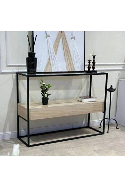 LAMST Two-tier entry console with transparent glass top