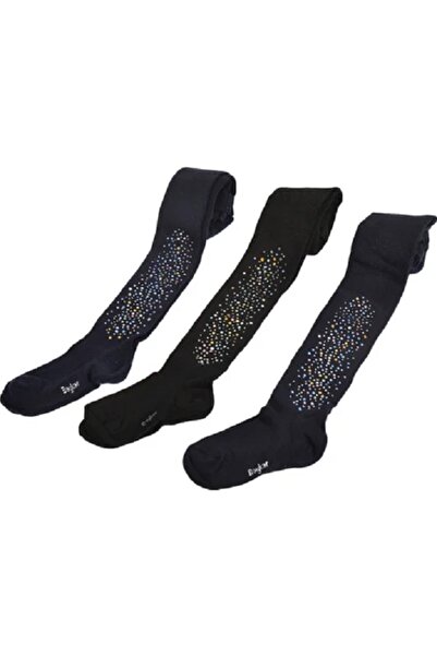 SEMOOR 3'lü Taş Baskılı Kız Külotlu Çorap 2 Baykar 3'lü Taş Baskılı Kız Külotlu Çorap
