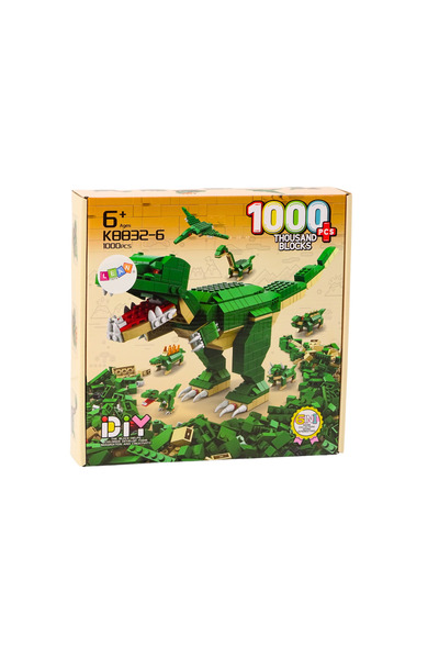 Bebelul 6in1 dinosaur construction set 1000 pieces for children